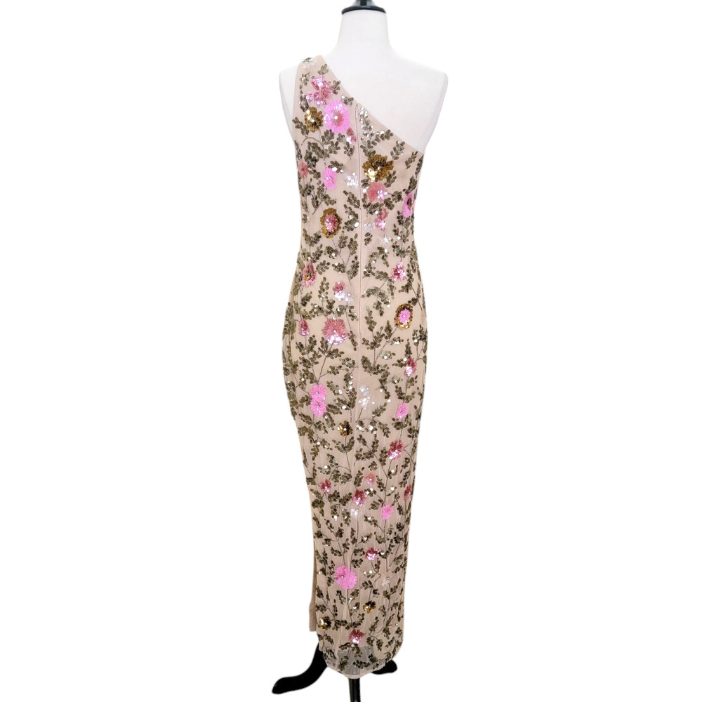 Mac Duggal One-Shoulder Floral Sequin Maxi Dress - Picture 11 of 13